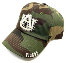 Solid Woodland Camo Auburn Tigers Logo Camouflage Curved Bill Adjustable Hat - £23.08 GBP