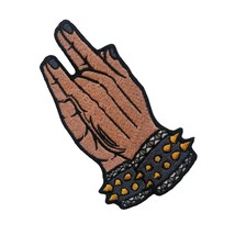 Praying Hand of The Rock Music Fan Embroidered Patch Iron On. Size: 2.5X4.4 in - $6.93