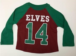 NEW Falls Creek Kids Shirt 12 Months BABY Elves Green Red Long Sleeve - $9.70
