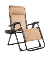 Oversize Lounge Chair with Cup Holder of Heavy Duty for outdoor-Beige - ... - £91.58 GBP