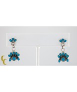 Sterling Silver Vintage Dangle Stud Turquoise Earrings Gorgeous - $284.16 CAD