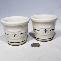 Set of 2 Longaberger Pottery Woven Traditions Blue Votive Candle Holders USA EUC - $17.95
