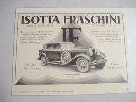 1928 Automobile Ad Isotta Fraschini The Chassis - $7.99