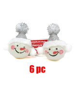 6 pc 4&quot; Snowman Christmas Holiday Hangable Ornament Decoration Santa Hat... - $246.23 MXN