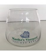 Martha&#39;s vineyard savings bank  regatta promo drink glass with bank logo... - €17,15 EUR