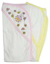 Bambini One Size Girl Infant Hooded Bath Towel (Pack of 2) 80% Cotton/ 2... - $17.93