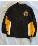 NHL Boy Boston Bruins Long Sleeve Zip-up Tricot Track Jacket Black/Yello... - £27.61 GBP
