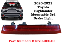 OEM 2020-2021 Toyota Highlander Rear High Mount LED 3rd Brake Light 8157... - $49.49