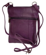 New PURPLE Small Leathers Crossbody Messenger Purse Bag  Adjustable Strap - $26.17