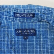 John Ashford RN#13711 Men's Blue Check Plaid Long Sleeve Button-Down Shirt Large image 3