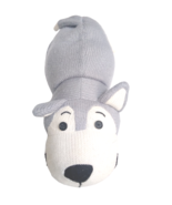 FlipAZoo Knit Reversible Plush Gray Dog &amp; Polar Bear Button Eyes - £3.71 GBP