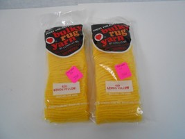 3 Vintage Red Heart pre-cut    Lemon Yellow     620 Latch Hook Rug Yarn - $5.90
