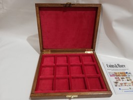 Box Pouch for Coins 12 Seater 1 5/8x1 5/8in Red Velvet Made a Hand - $76.27+