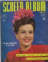 Screen Album Magazine #25 Winter 1944 Deanna Durbin Frank Sinatra Lana T... - £19.60 GBP