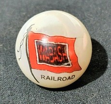 Vintage Wabash Railroad Marble White 1&quot; Glass Marble - £7.63 GBP