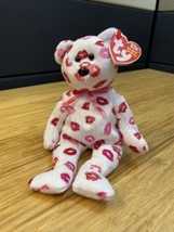 Ty Beanie Babies Kissy the Bear Plush 2003 Lips Lipstick Valentine&#39;s Day... - $14.85
