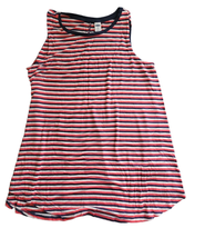 Old navy luxe Small Red, Blue Striped Sleeveless Shirt - $9.00