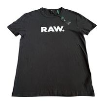 G-Star Raw Men’s ‘Raw’ Logo Spellout Graphic T Shirt Sz L Black New NWT - $19.75