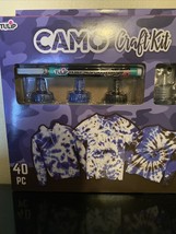 Tulip Tie Dye Shirt Kit 40pc Blue Black Camo Everything You Need Fun &amp; Fashion - £19.98 GBP