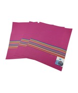 Set of 4 PVC Indoor Outdoor Waterproof Placemats Rainbow Stripe - £10.08 GBP