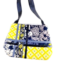 Vera Bradley Women&#39;s Medium Black Yellow Shoulder Bag Purse - $21.77