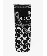 Black/Silver Coach Inspired Purse Tumbler | 20oz Thermal Tumbler | Free ... - $36.99