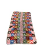 Afghan Blanket Throw Grandma Squares Grandma Core Granny core Multicolor... - £28.29 GBP
