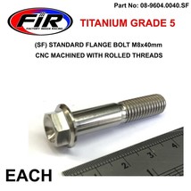 Titanium Standard Flange Bolt M8 X 40mm Long Rolled Thread Pitch 1.25MM Each - £6.40 GBP