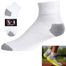 4 Pairs Mens Classic Ankle Socks Quarter Crew Sport Cotton White Grey Si... - £21.10 GBP