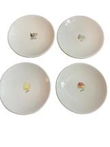 Rae Dunn Set 4 Magenta Cheese Appetizer Plates  6” with box.  pre  owned - £24.07 GBP
