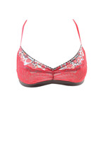 Free People Womens Bra Lace Elastic Blue/Red Size Xs - £31.18 GBP