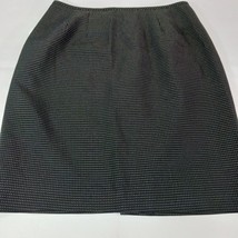 Kasper Women's Black With Yellow Dots Rear Zipper Pull-On Skirt Size 8 image 10