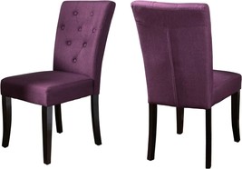Deep Purple Nyomi Fabric Dining Chairs, 2 Pack, Christopher Knight Home. - £100.93 GBP