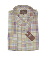 NEW! $165 Hickey Freeman Crisp Oxford Shirt! XL *Colorful Plaid*  *Light... - $95.72 CAD