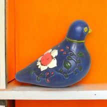 Vintage Hand Painted Retro Ceramic Bird Dove Pigeon Figure Blacklight Glows - $15.90