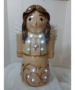 Large LED Lighted Resin Statuary Angel Figurine 17&quot; Tall - £38.79 GBP