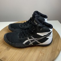 Asics Matflex 6 Youth Size 2.5 Wrestling Shoes Sneakers 1084A007 Black White - £23.18 GBP
