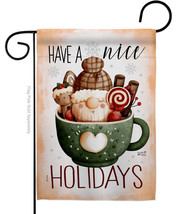 Hot Coco Gnome Garden Flag Winter Wonderland 13 X18.5 Double-Sided House Banner - £15.90 GBP