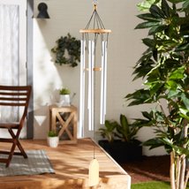 Resonant Wind Chimes Aluminum and Wood 24 Inches Long - £35.51 GBP