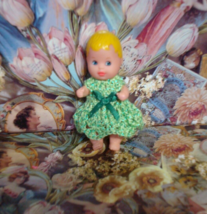 Hand Crochet Dress For Barbie Baby Krissy Or Same Size Dolls #144 - $12.00