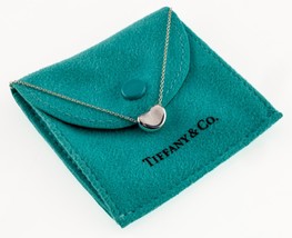 Tiffany &amp; Co. Sterling Silver Elsa Peretti Bean Pendant 11 mm w/ Pouch - £142.44 GBP