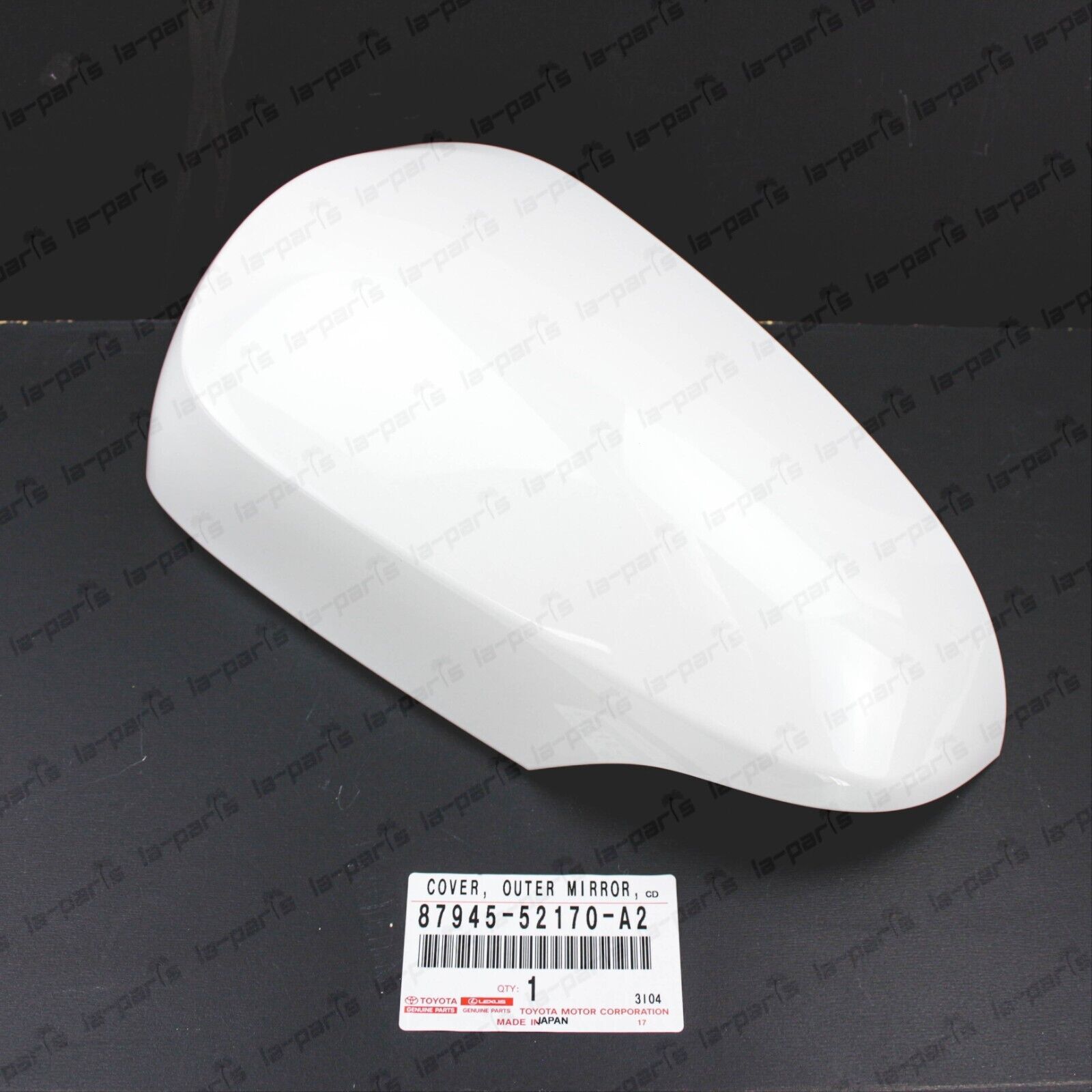 Genuine Toyota Prius &quot;C&quot; Driver Mirror Cover 082 White Pearl 87945-52170-A2 - $42.30
