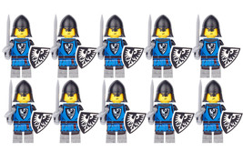 Medieval Castle Kingdom Knights Black Hawk Knights 10pcs Minifigure Lot - £13.99 GBP