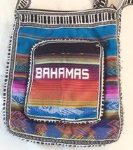 Crossbody Bag Colorful Hand-Made Bahamas Fishbone Boho Tropical Artesian Tote - £7.70 GBP
