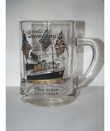 QUEEN MARY - LONG BEACH CALIFORNIA - Glass Mug - $41.03 CAD