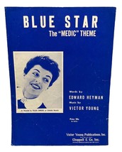  Blue Star Piano Sheet Music Medic Theme Felicia Sanders Vintage 1955 - £7.95 GBP