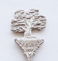 Collector Souvenir Spoon Lebanon Flag Coat of Arms Cedar Tree Embossed Figural - £18.37 GBP