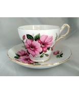 Vintage REGENCY Bone China (England) Pink Floral Tea Cup &amp; Saucer Set, G... - $19.11