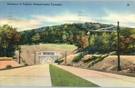 Aerial View Postcard Entrance to Tunnel on Pennsylvania Turnpike Postmarked 1950 - £7.74 GBP