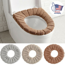 Bathroom Closestool Toilet Seat Cover Soft Pad Cushion Winter Warm Mat W... - $12.54